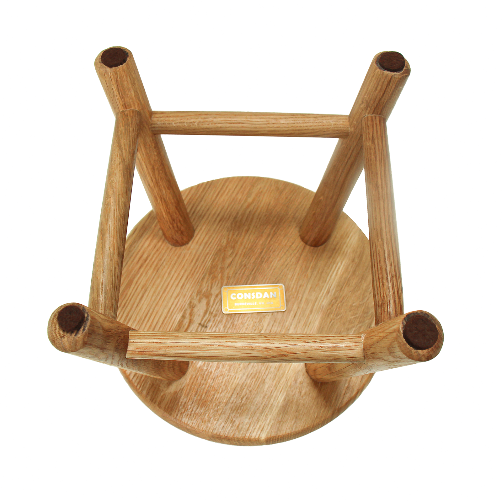 Kids Stool Handcrafted Solid Wood Stool USA Grown Oak 9 Low Stool   2 