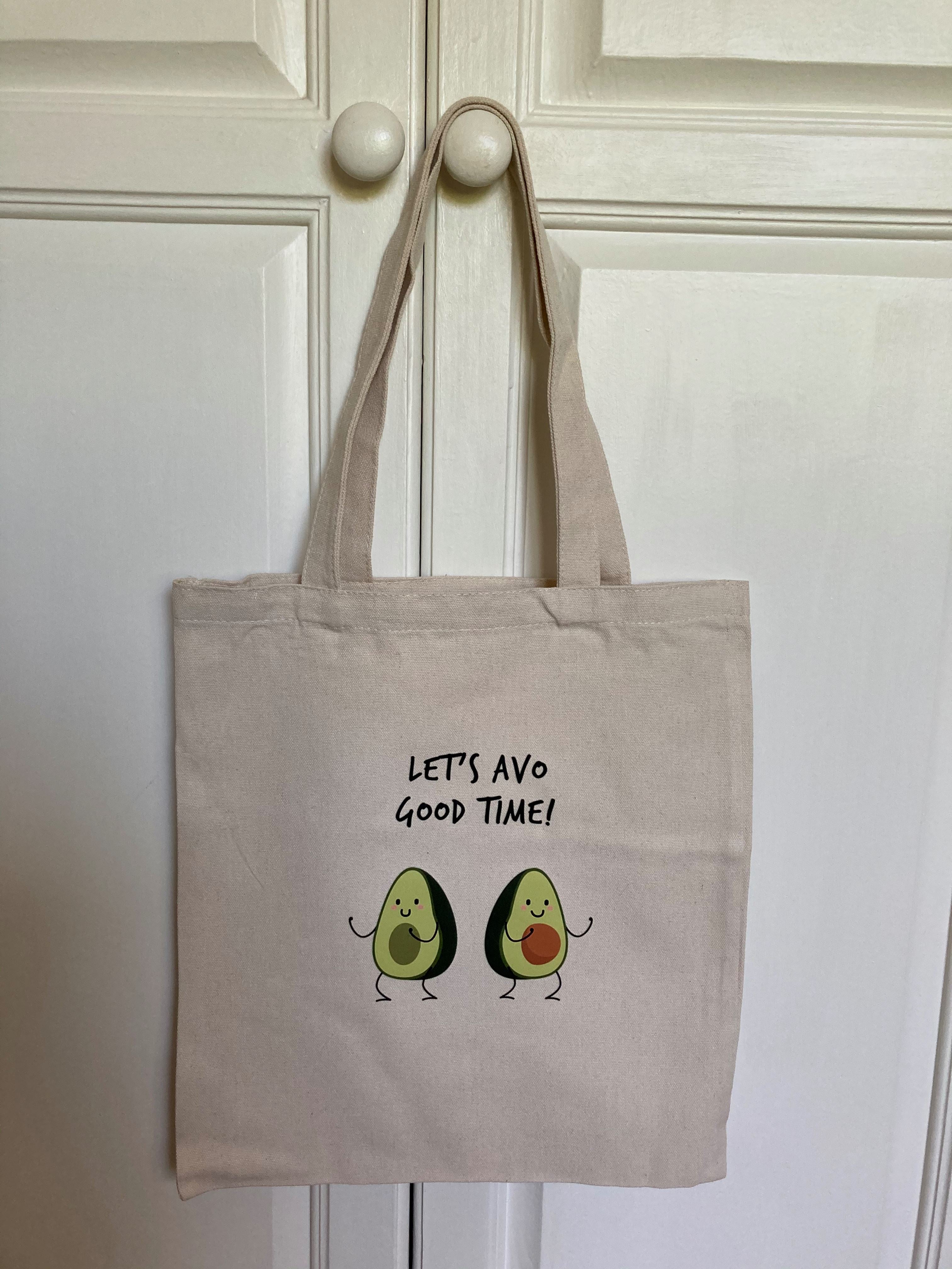 Cotton Canvas Tote Bag - Avocado Design – A WEE TOKEN