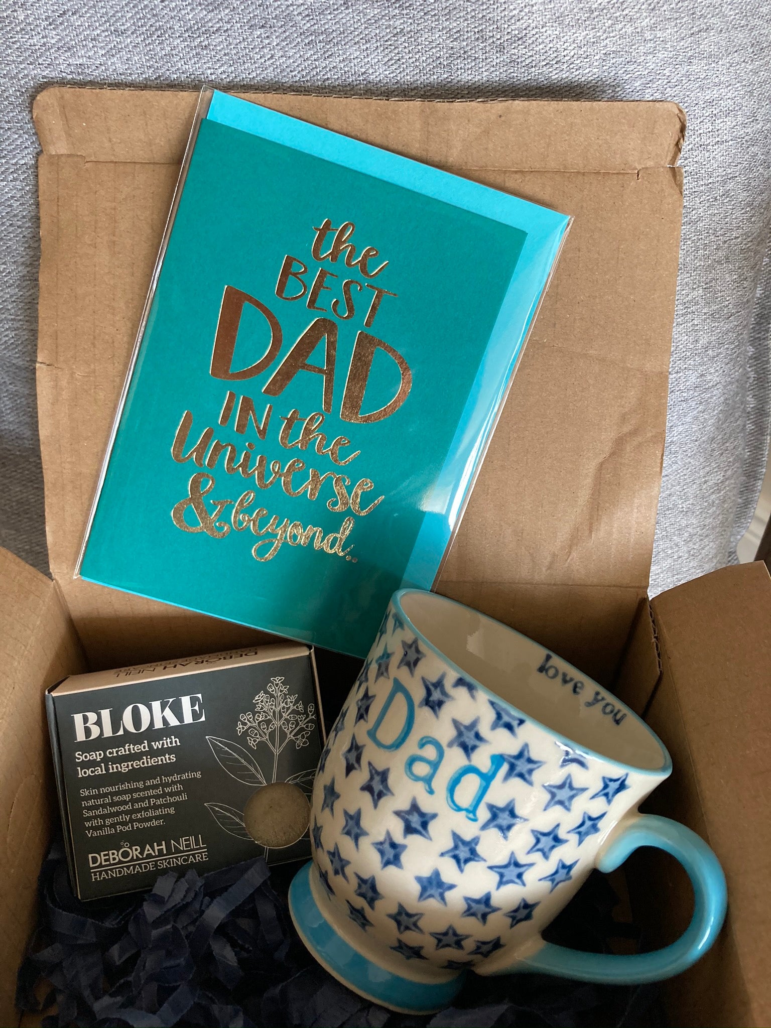 Bohemian Stars Dad Mug Blue