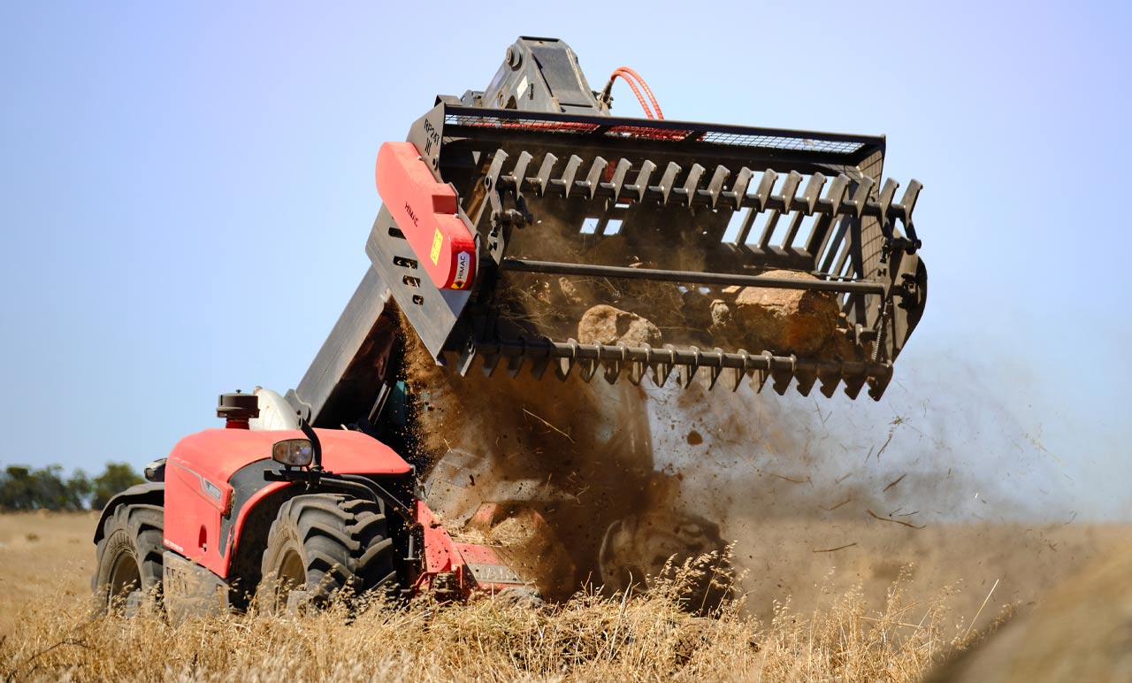 Front Mounted Rock Picker