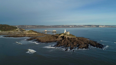 Mumbles overview from the air