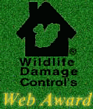 Wildlife Damage Control's Web Award winner