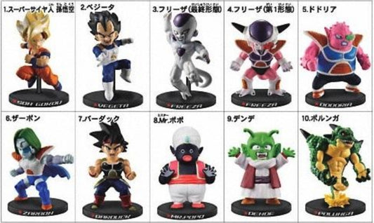 Bandai 40th Weekly Jump Dragon Ball Z DBZ x One Piece Part 1 & Part 2 10  Trading Figure Set