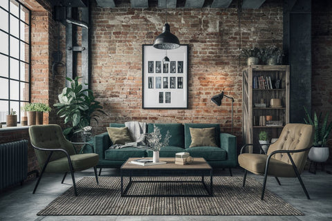 Image showcasing Industrial Style Living Room Furniture