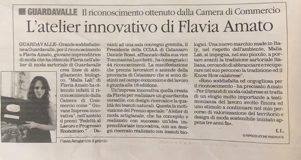 Atelier Innovativo di Flavia Amato articolo quotidiano del sud