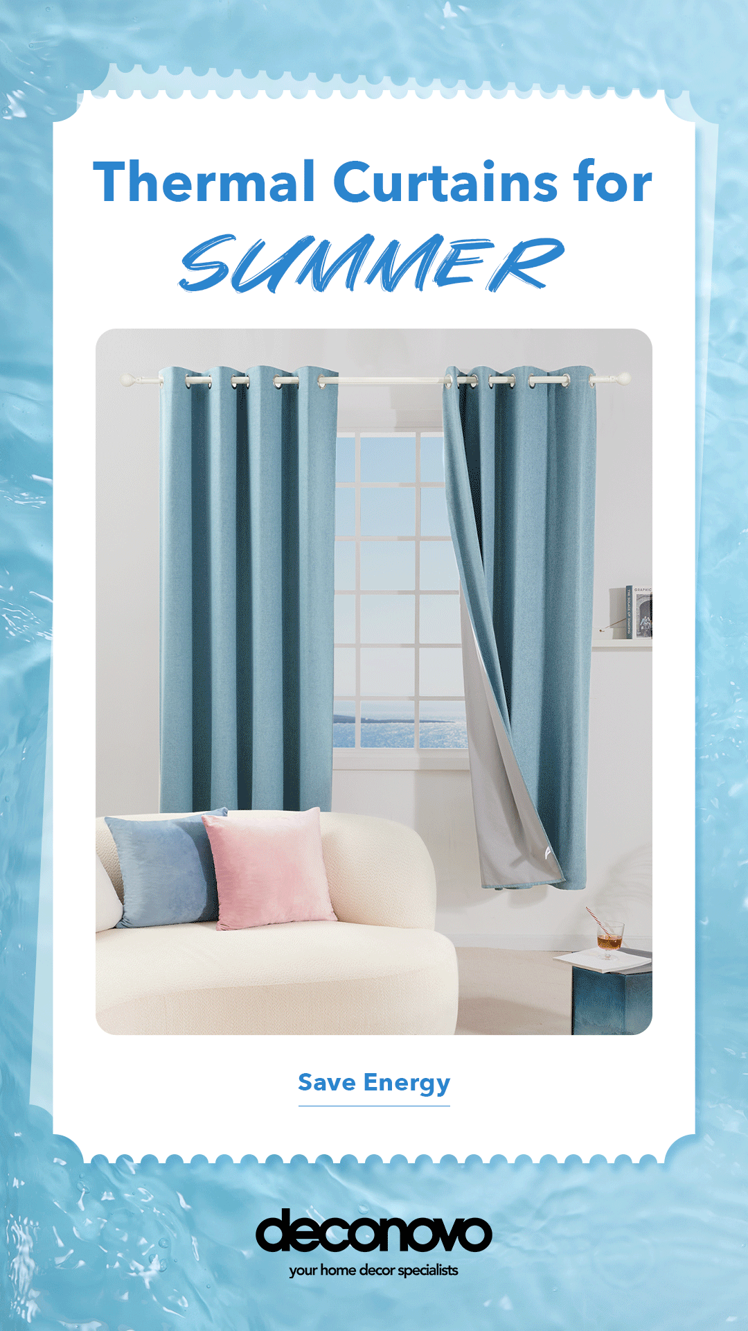 Summer Thermal Curtains by Deconovo