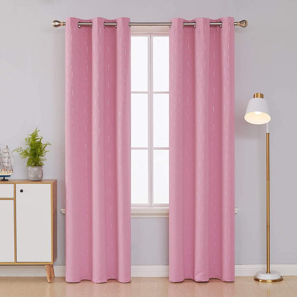 bold pink blackout curtains