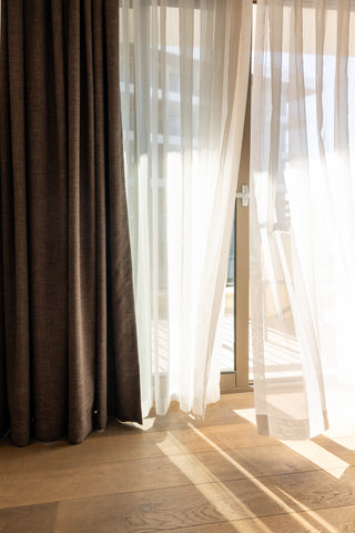 layered tulle curtains