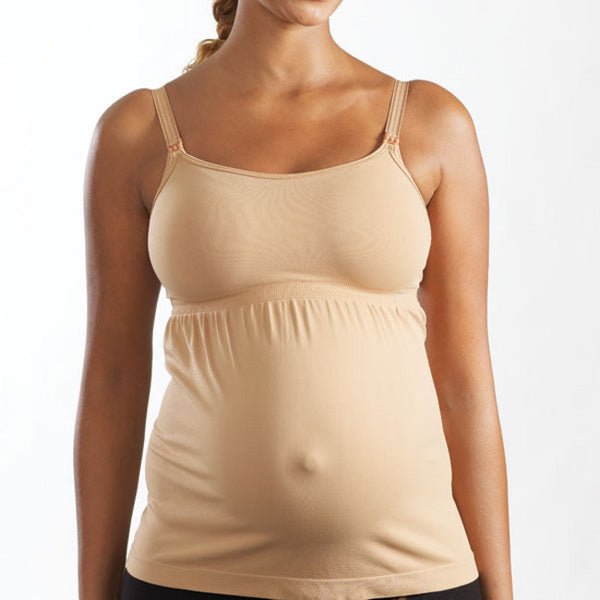 Cantaloop Maternity Beige Tan Nursing Bra With Foam Cups - Size Maternity  UK S - XL