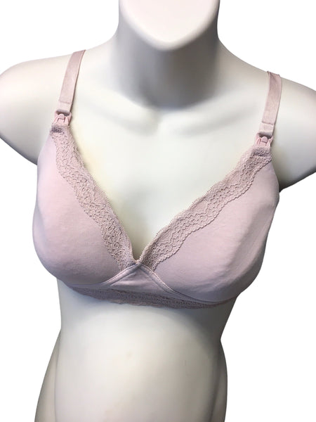 H&M Red Non-Wired Lace Maternity & Nursing Bra - Size UK 36C