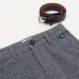 Brand New J by Jasper Conran Boys Blue Textured Shorts with Belt - Boys 7yrs