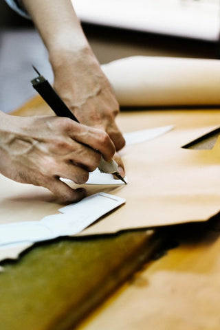 cutting leather for shoes