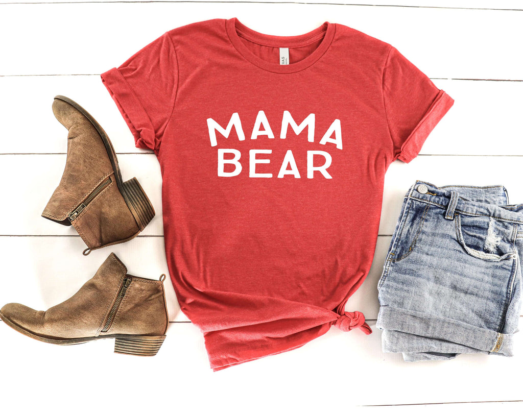 T-shirt Queen femme adulte et tshirt enfant assorti Mama Bear et