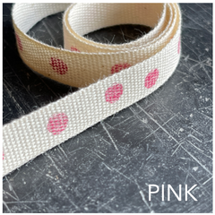 pink persoanlised cotton ribbons