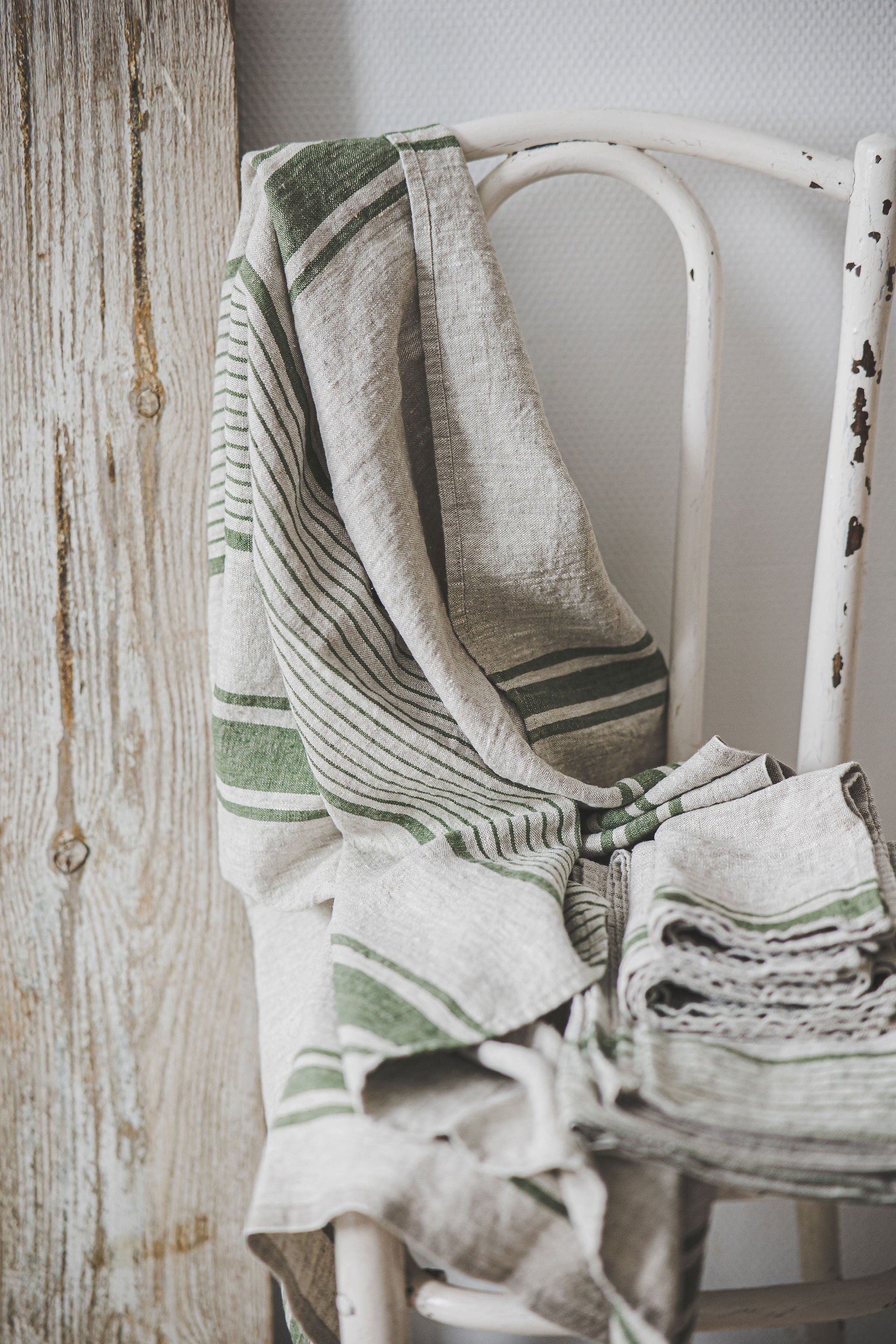 Striped Linen Bath Towel – Linen Home Studio