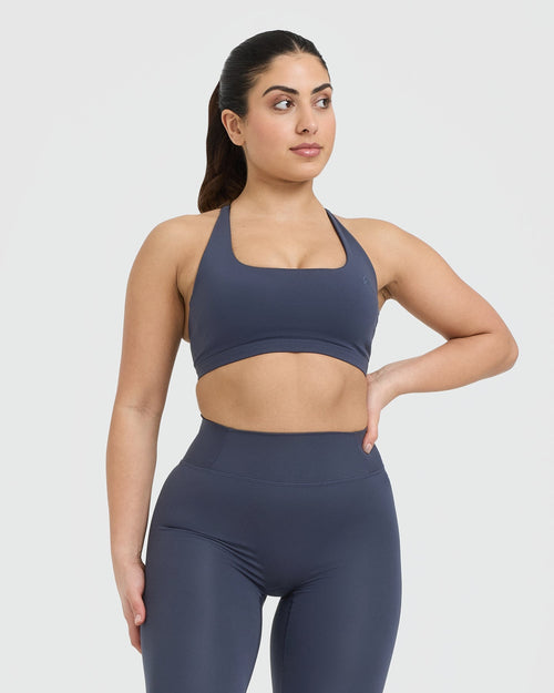 WOMEN'S BEST MOVE SEAMLESS SPORTS BRA - Brown Grey Marl M MEDIUM Retails  $35