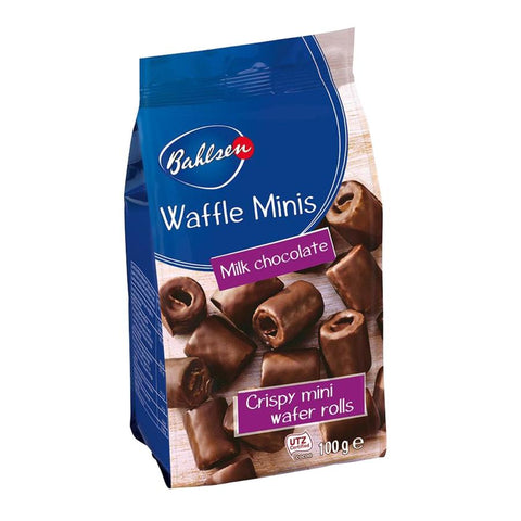 Bahlsen Waffle Minis Milk Chocolate Crispy Wafer Rolls