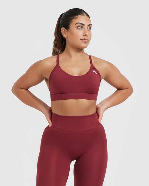 Glimmer Women's Longline Sports Top - Radiant Red – LifeBrite Active