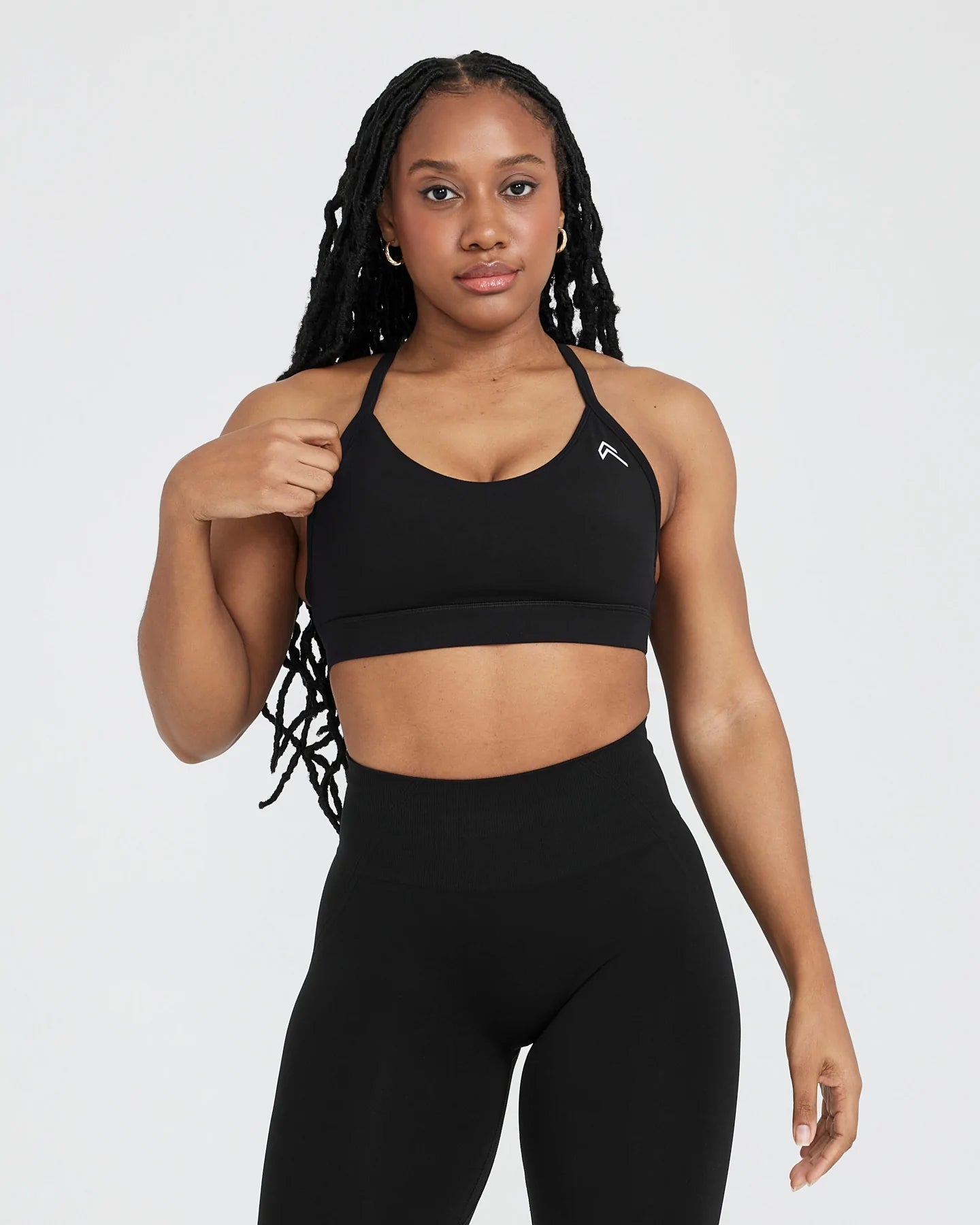 Alive Sports Bra - Black with Pink