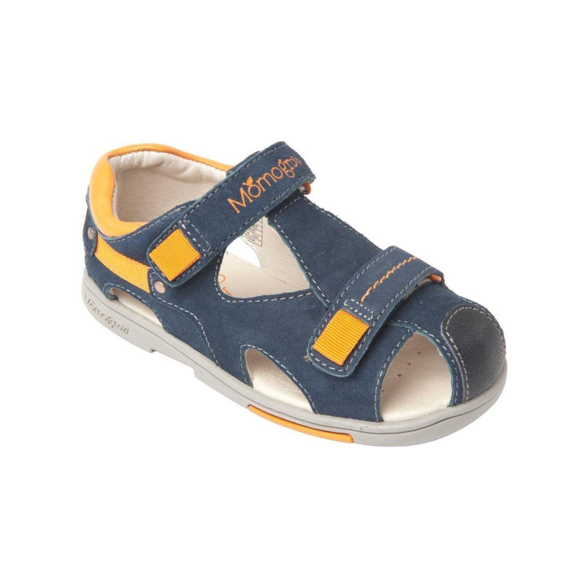 Momo Grow Boys Double-Strap Blue/Red Orange Sandal — SafeSavings