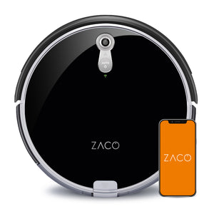 ZACO A8s. 3-in-1-robottipölynimuri: imuroi, pesee ja harjaa. Pitkä toiminta-aika, jopa 160 min. Wifi / app