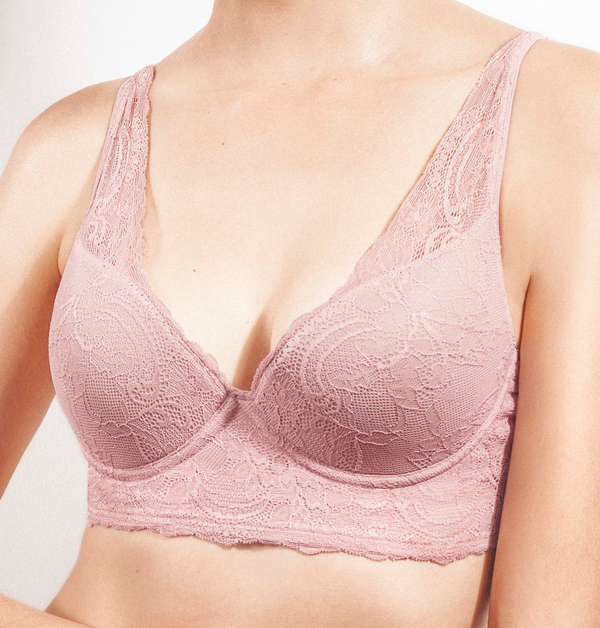 Orchid Bra - Cream and Pink