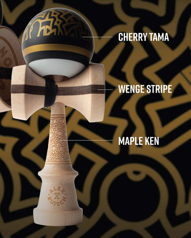 Kendama Sweets Alex Ruisch LEGEND MOD V2 BLACK/GOLD - BOOST Bilboquet Kendama France Sweet Freestyle Pro Riding Zone