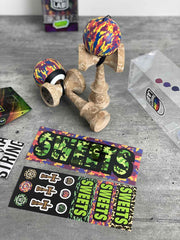 Sweets Kendamas France Kendama V25 Cushion Tiger Stripe Camouflage Camo Digital Sunset Bilboquet