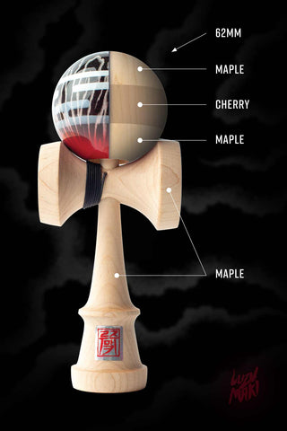 Kendama Sweets - LUZUMAKI Red/Black Night Sweet Kendamas france Fr Luzu Noel bilboquet freestyle skate ride bmx trott scooter japan japan manga anime