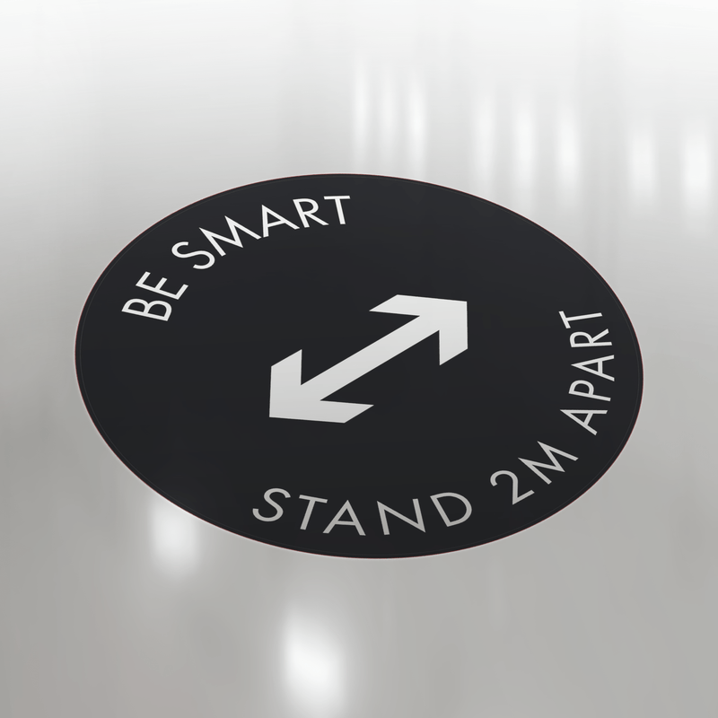 Be Smart: Stand Apart (Arrows) Floor Sticker | Elevate Signs