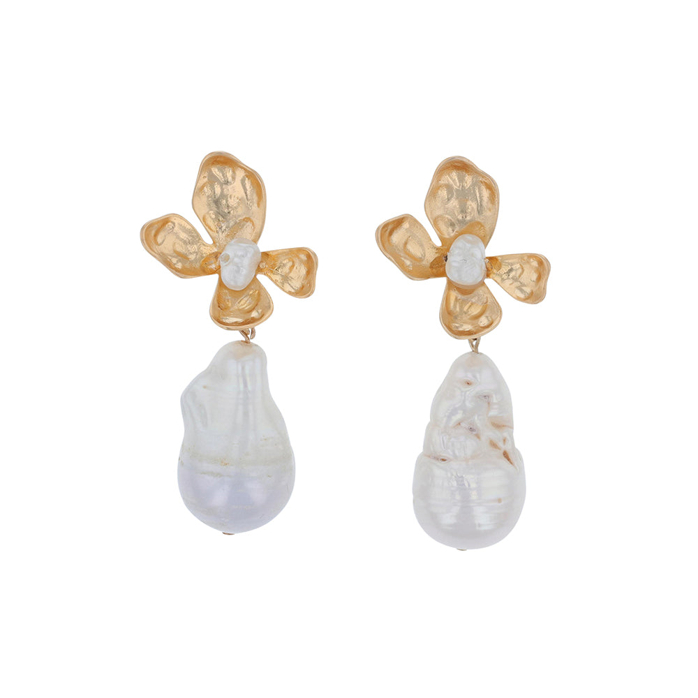 Flower Pearl Earrings - Jolie  Deen product image