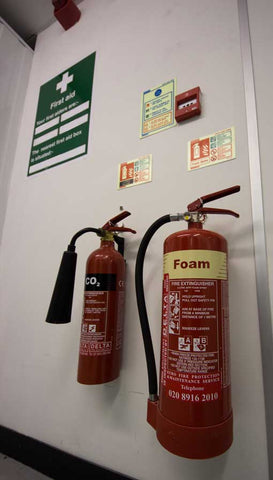 Fire Extinguisher with Fire Signage