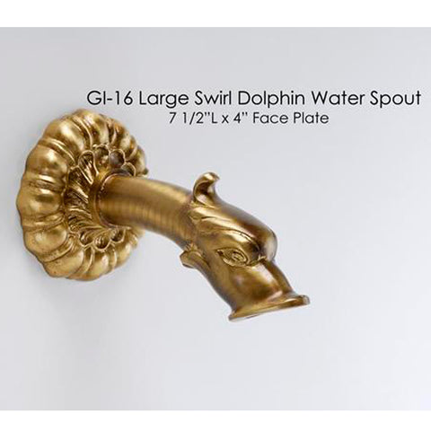 Giannini Garden Large Swirl Dolphin Water Spout GI-16