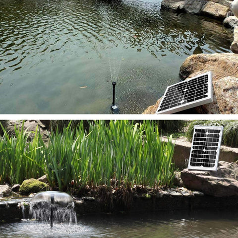 PowerEZ Solar Water Pump Kit-410GPH+Submersible Pump and 20 Watt Mono Solar Panel for Sun Powered Fountain