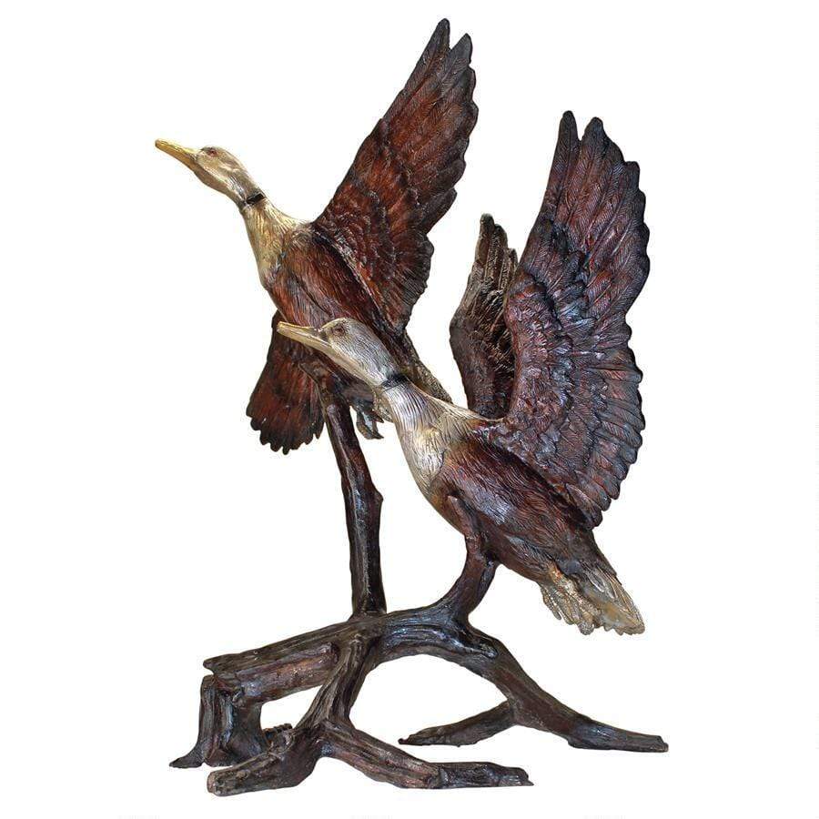 Design Toscano Steep Climbing Ducks Cast Bronze Garden Statue KW50547 - FountainsUSA product image