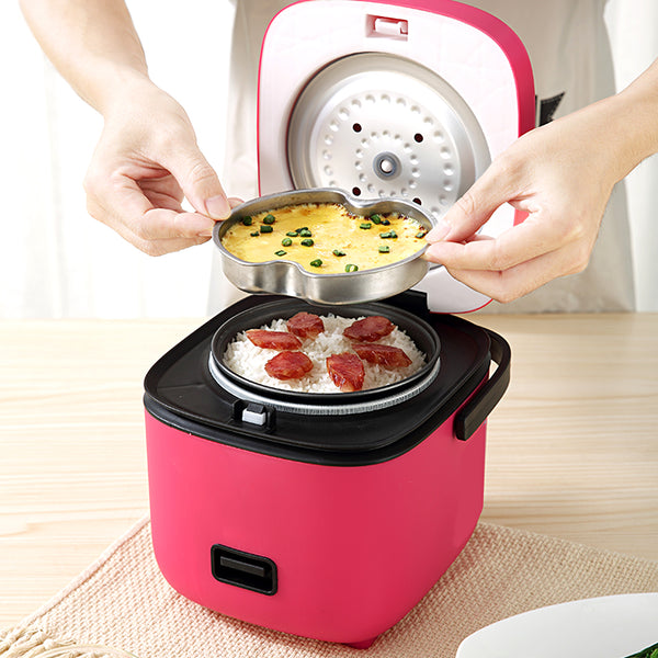 Giselle Mini Rice Cooker 1.2L with Non-stick Pot and Steamer 200W