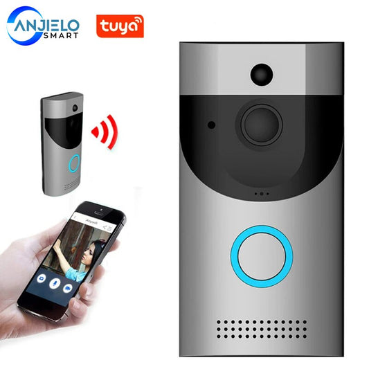 jovati Intelligent Visual Doorbell Wireless Wifi Doorbell Mobile Remote  Monitoring Camera Bidirectional Voice Intercom 