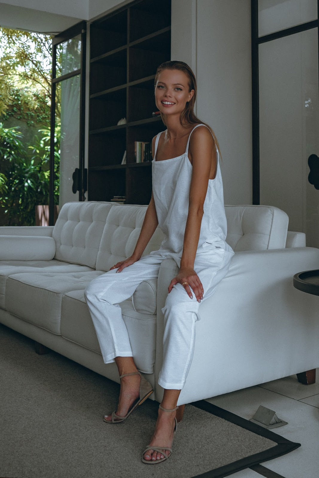 Linen Jumpsuit in White