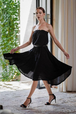 The Jasmine Midi Dress in Black