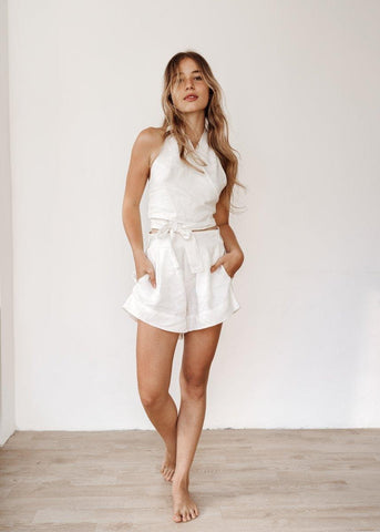 Milan Top and Florence Shorts in Off-White