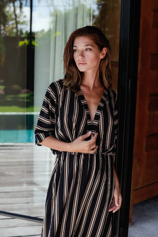 Striped Midi Dress