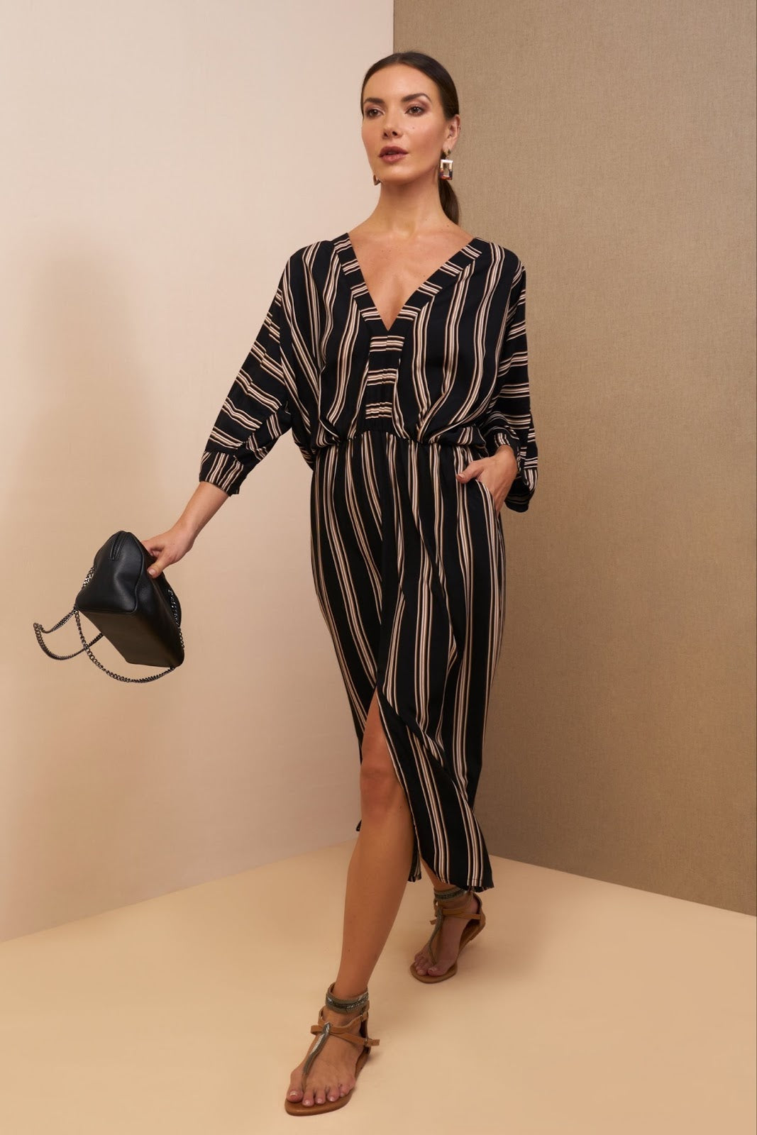 Striped Midi Dress