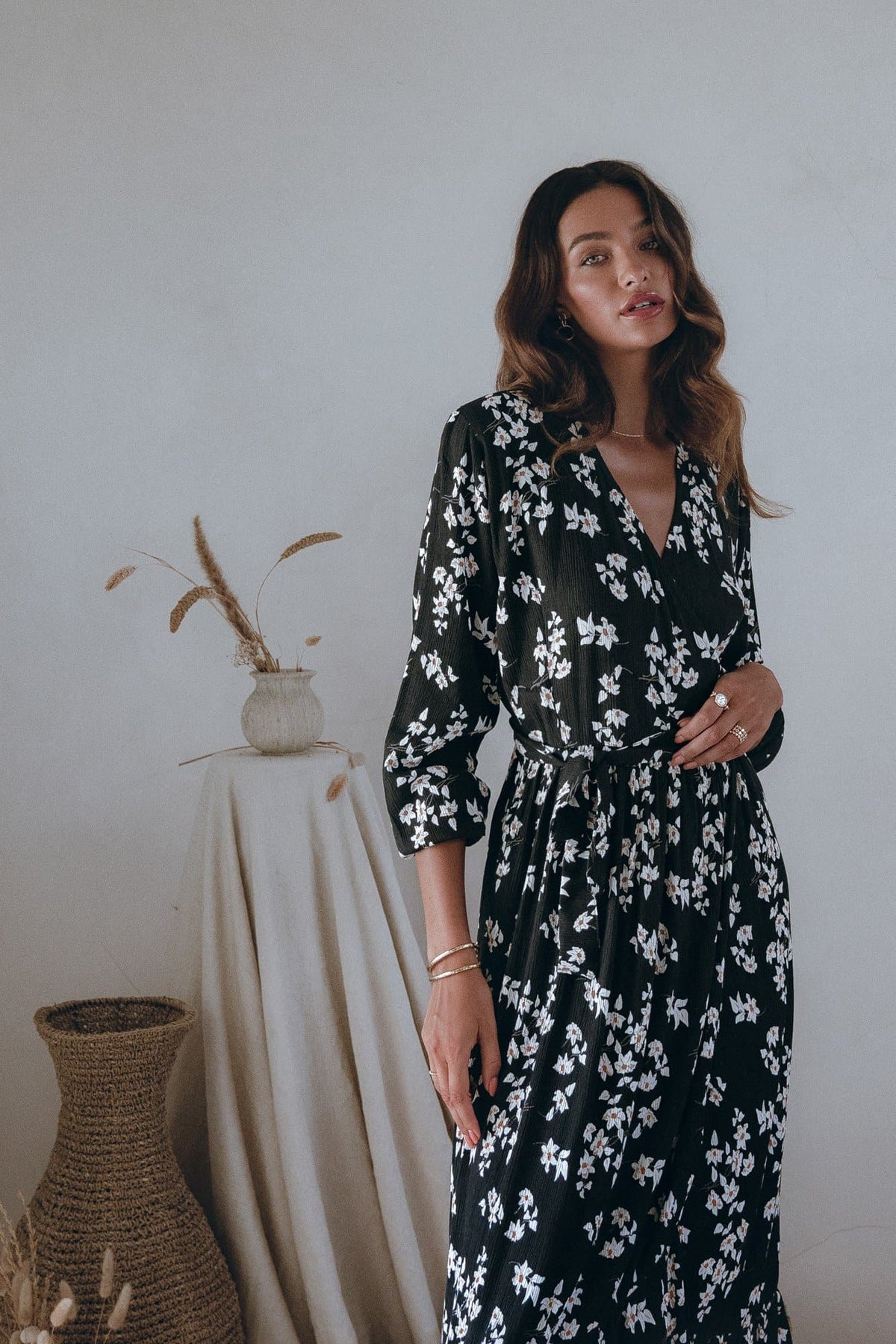  Irish Floral Wrap Dress