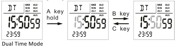 How to set dual time of SKMEI 1278