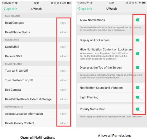 open notification permission for SKMEI 1324