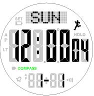 button instruction of time mode of SKMEI 1354 compass watch