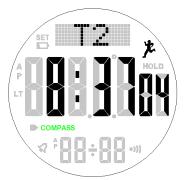 time 2 mode of compass watch SKMEI 1354