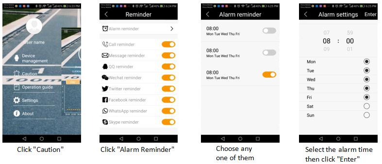 How to set reminder with smartwatch SKMEI 1512