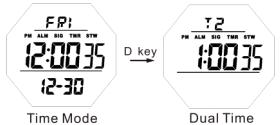How to change dual time mode of SKMEI 1540 digital watch