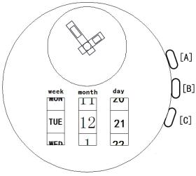SKMEI 1558 calendar watch button